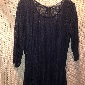 Navy blue lace dress